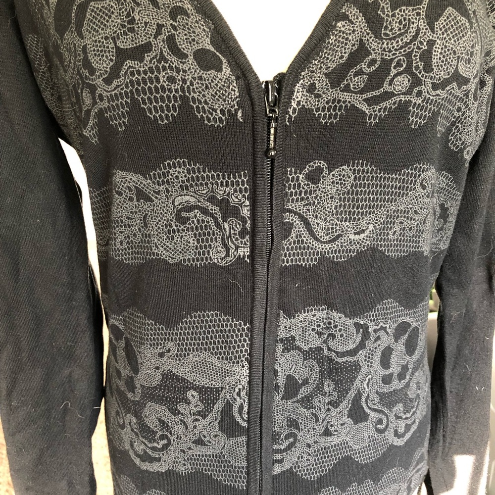 Patterned Zip Cardigan - Picture 2 of 2